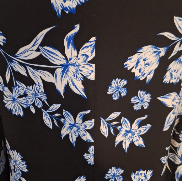 Ralph Lauren Black and Blue Floral Dress - Picture 9 of 11